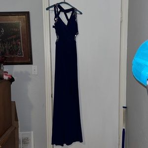 Mermaid navy blue dress